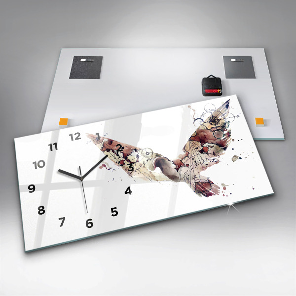 Reloj de cristal horizontal Vista abstracta