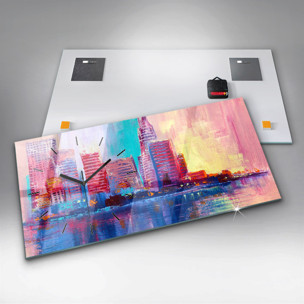 Reloj horizontal Abstracto de rascacielos