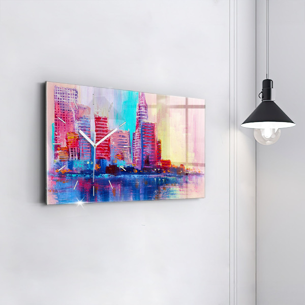 Reloj horizontal Abstracto de rascacielos