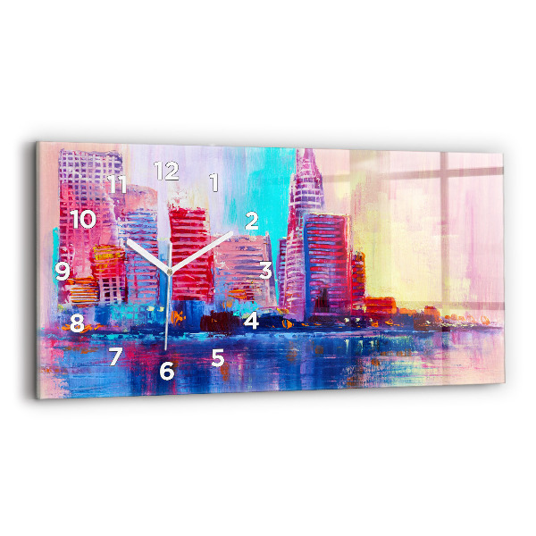 Reloj horizontal Abstracto de rascacielos