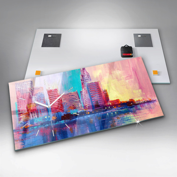 Reloj horizontal Abstracto de rascacielos