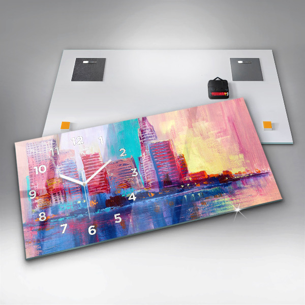 Reloj horizontal Abstracto de rascacielos