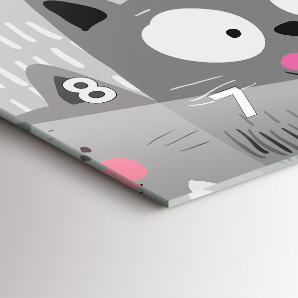 Reloj horizontal Patrón con gatos