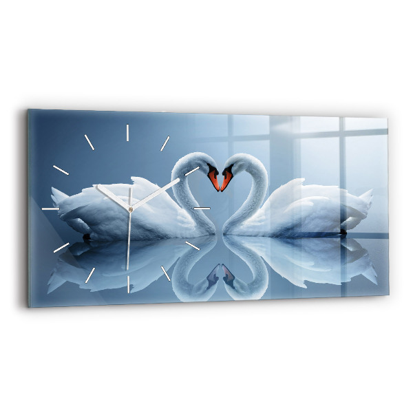 Reloj horizontal Cisnes en el corazón