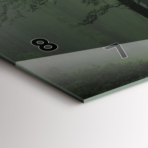 Reloj de cristal horizontal Bosque brumoso por la mañana