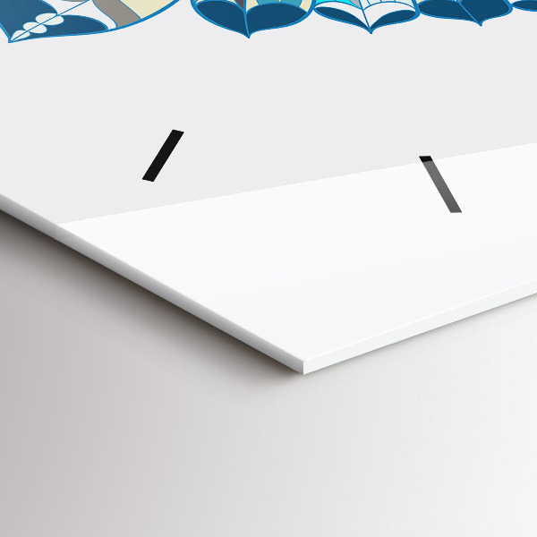 Reloj de cristal horizontal Búho en vuelo