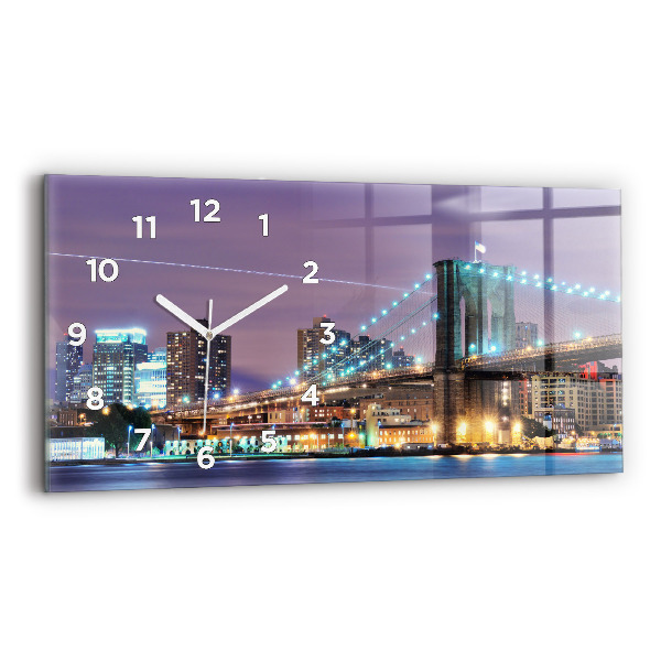 Reloj horizontal Puente de Brooklyn y East River