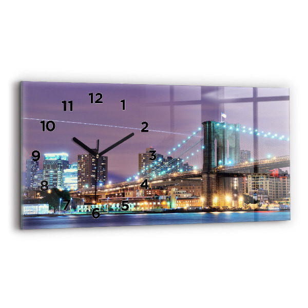Reloj horizontal Puente de Brooklyn y East River