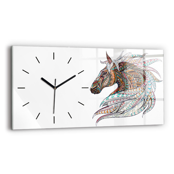Reloj de cristal horizontal Ilustración de un caballo