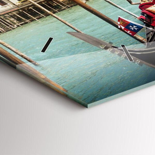 Reloj de cristal horizontal Góndolas Venecia Italia