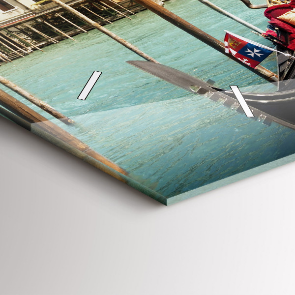 Reloj de cristal horizontal Góndolas Venecia Italia