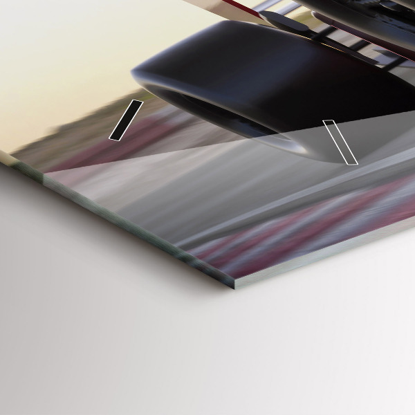 Reloj de cristal horizontal Coche de carreras deportivo