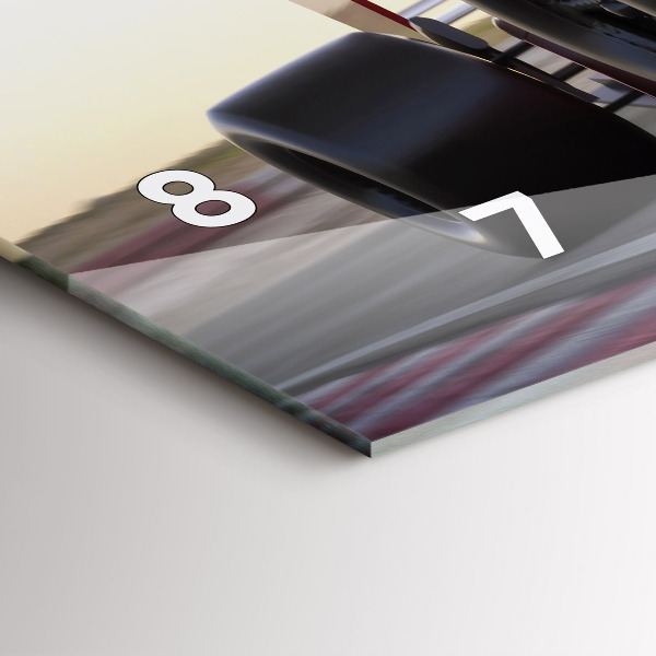 Reloj de cristal horizontal Coche de carreras deportivo