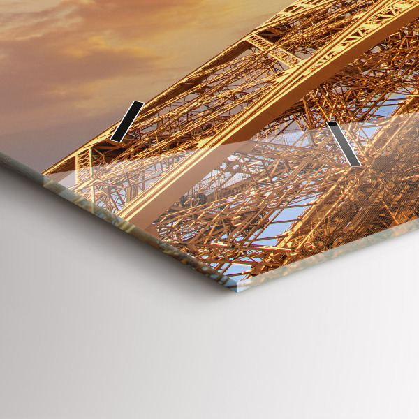 Reloj horizontal Torre Eiffel bajo el sol