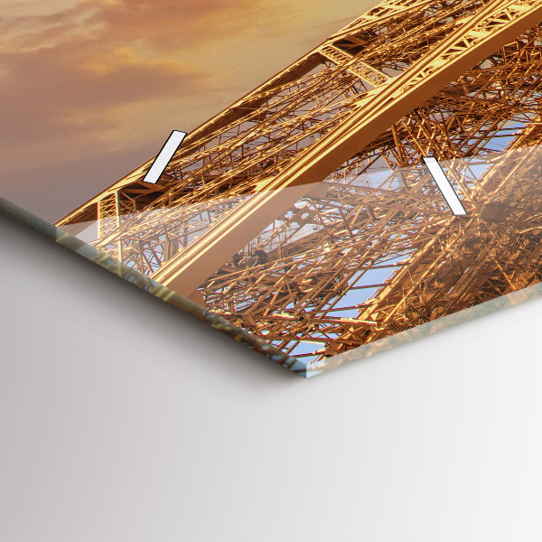 Reloj horizontal Torre Eiffel bajo el sol