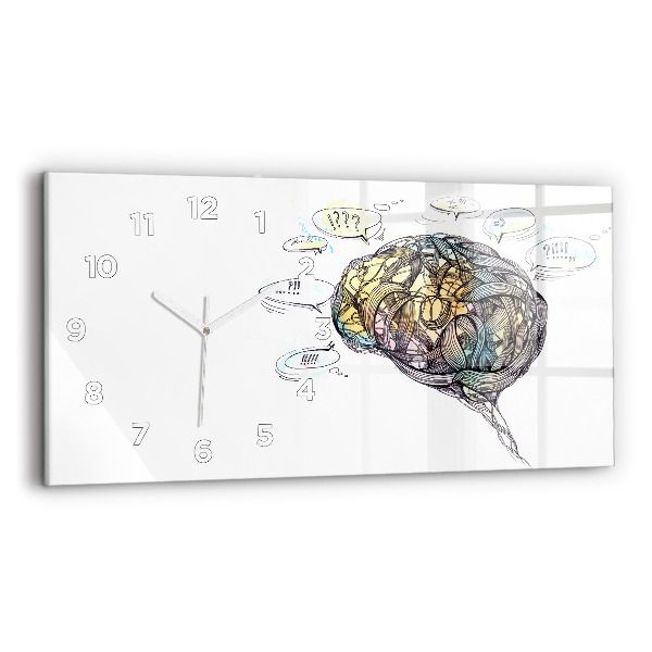 Reloj de cristal horizontal Representación artística del cerebro