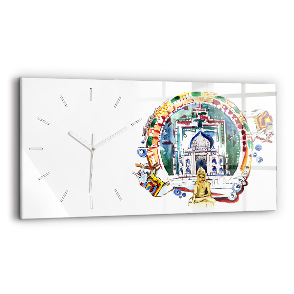 Reloj horizontal Pintura de Buda en un templo