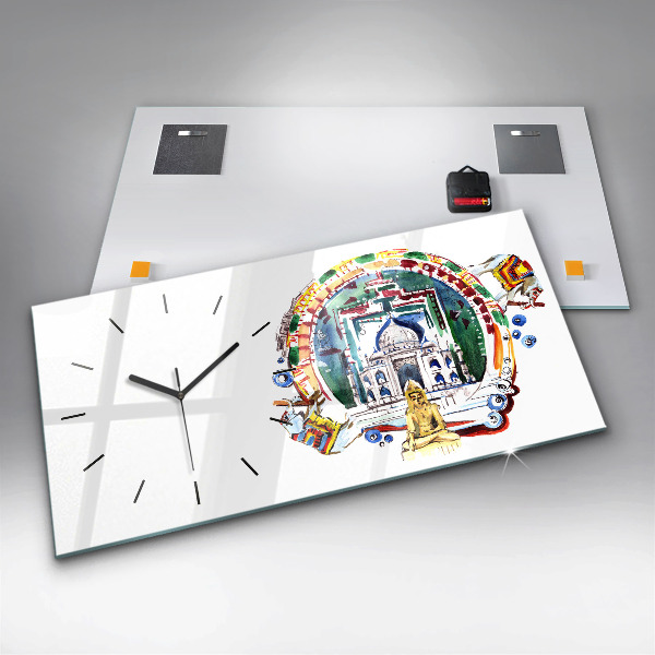 Reloj horizontal Pintura de Buda en un templo