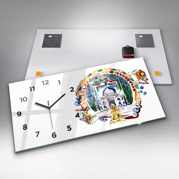 Reloj horizontal Pintura de Buda en un templo