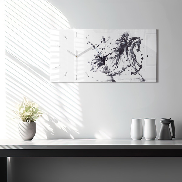 Reloj horizontal Caballero a caballo