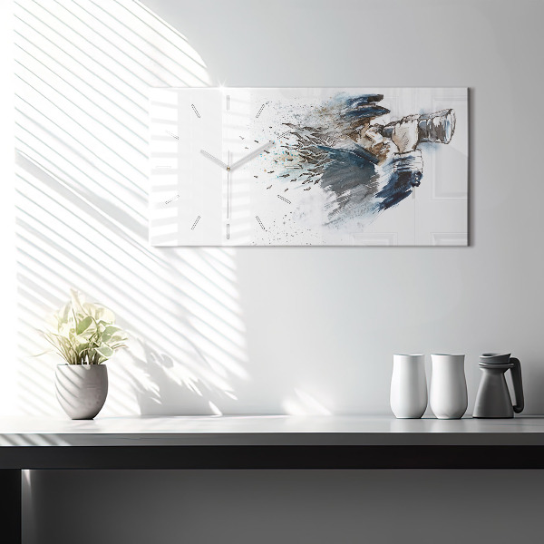 Reloj horizontal Capitán de barco con prismáticos