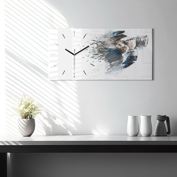 Reloj horizontal Capitán de barco con prismáticos