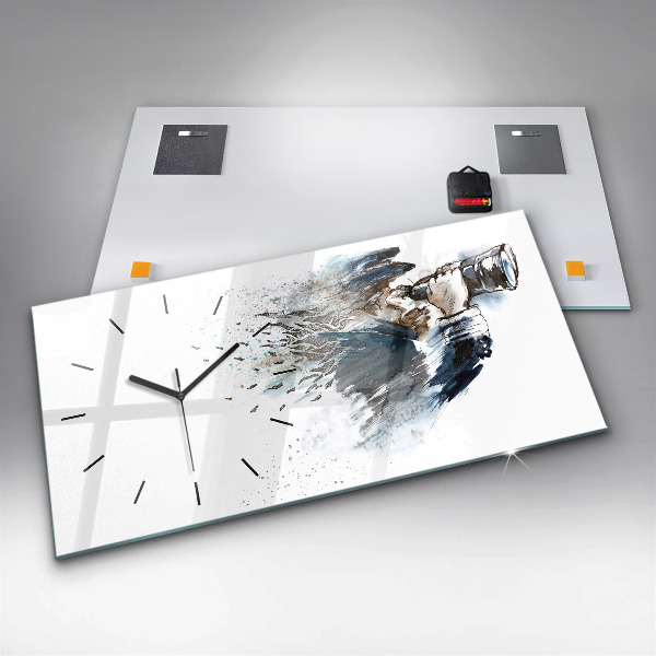 Reloj horizontal Capitán de barco con prismáticos