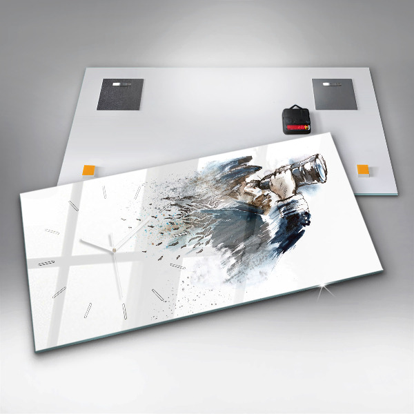 Reloj horizontal Capitán de barco con prismáticos