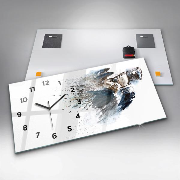 Reloj horizontal Capitán de barco con prismáticos