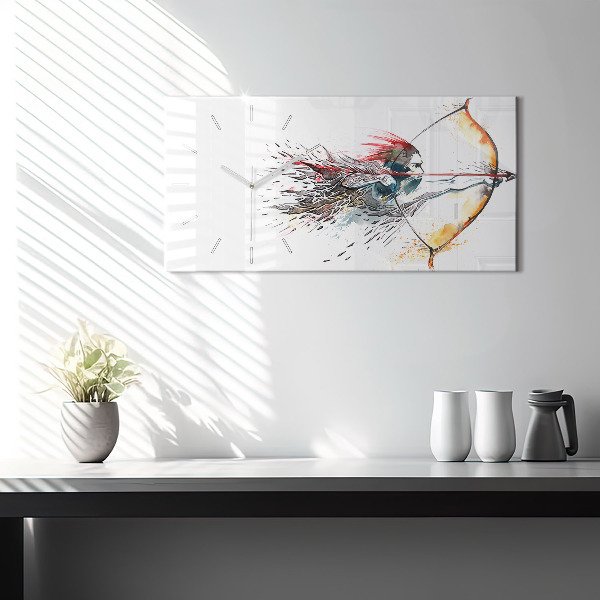 Reloj horizontal Un guerrero durante una cacería