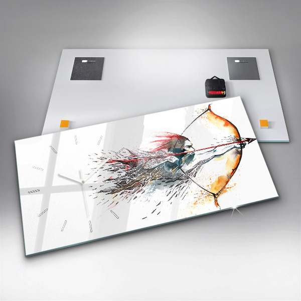 Reloj horizontal Un guerrero durante una cacería