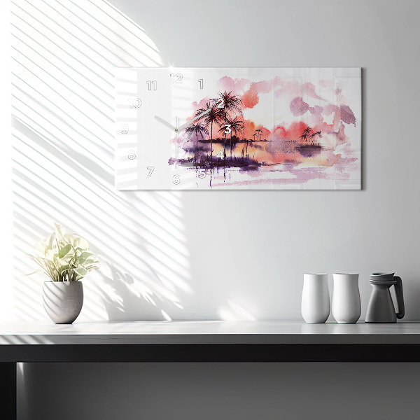 Reloj horizontal Paisaje tropical