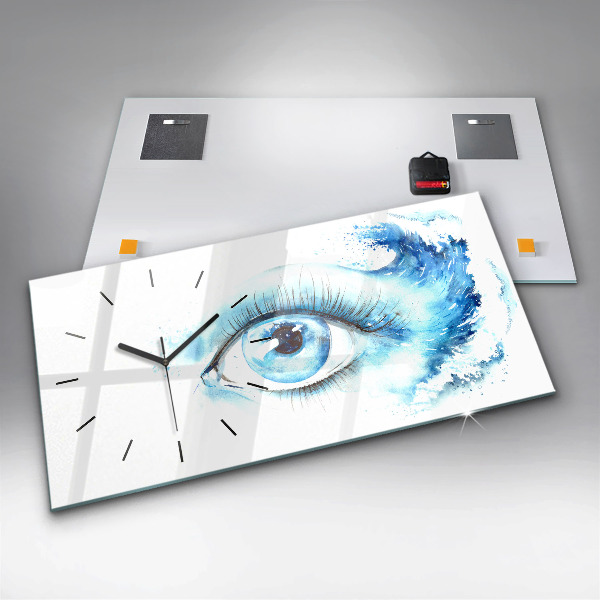 Reloj de cristal horizontal Ojo marino