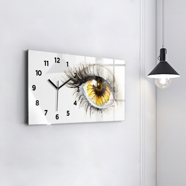 Reloj horizontal Girasol en el ojo