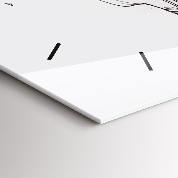 Reloj horizontal Dibujo de un beso de amor