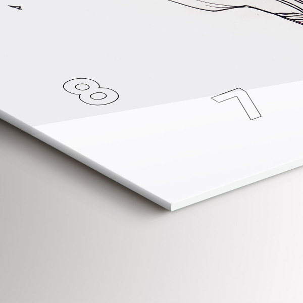 Reloj horizontal Dibujo de un beso de amor