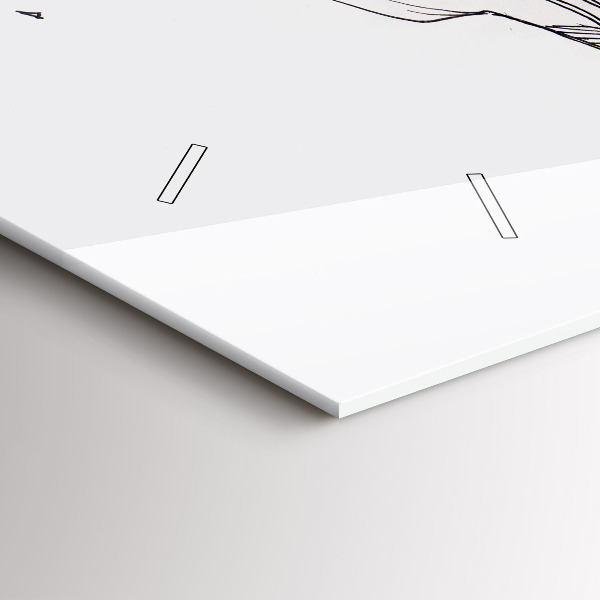 Reloj horizontal Dibujo de un beso de amor