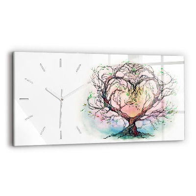 Reloj horizontal Árbol corazón naturaleza