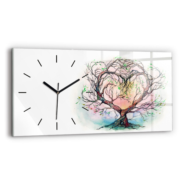 Reloj horizontal Árbol corazón naturaleza
