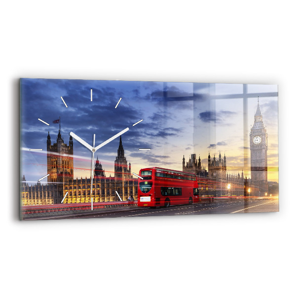 Reloj horizontal Autobús rojo de Londres