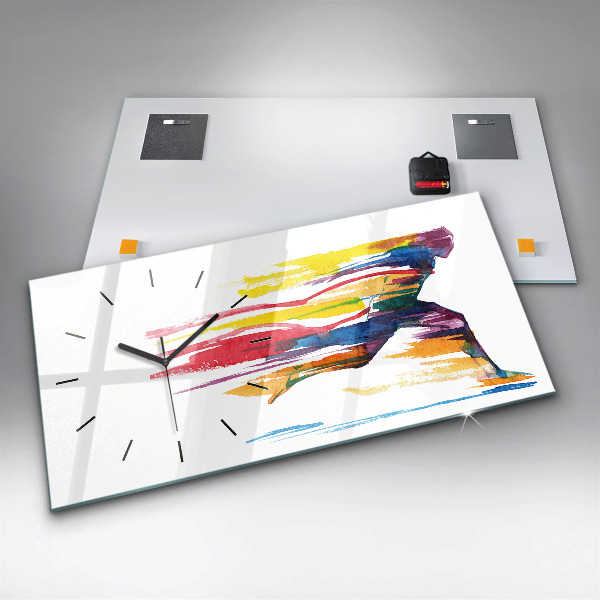 Reloj de cristal horizontal Ilustración de un corredor