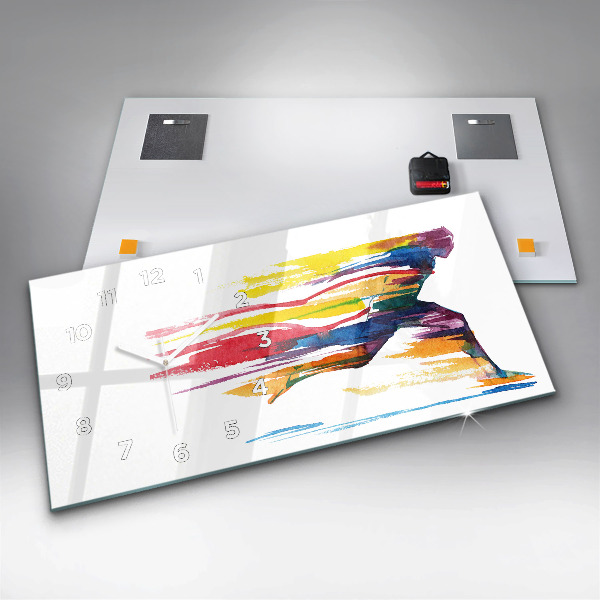 Reloj de cristal horizontal Ilustración de un corredor