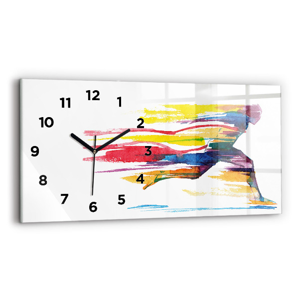 Reloj de cristal horizontal Ilustración de un corredor