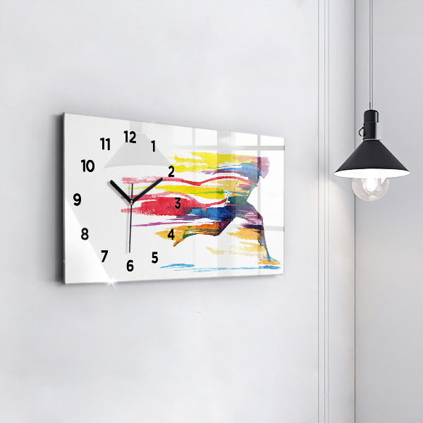 Reloj de cristal horizontal Ilustración de un corredor