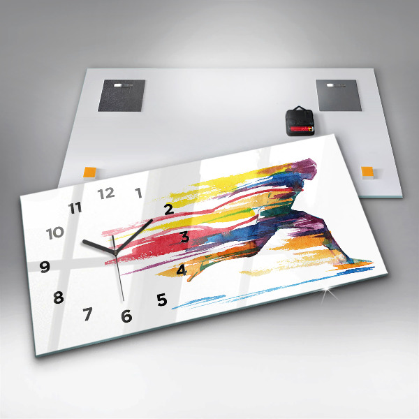 Reloj de cristal horizontal Ilustración de un corredor