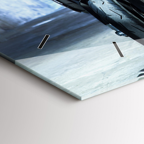 Reloj de cristal horizontal Moto en un callejón