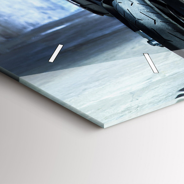 Reloj de cristal horizontal Moto en un callejón