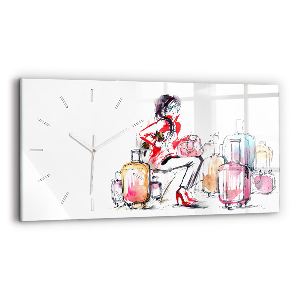 Reloj de cristal horizontal Maleta de viaje de mujer