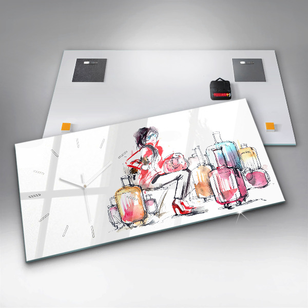 Reloj de cristal horizontal Maleta de viaje de mujer