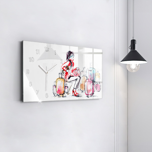 Reloj de cristal horizontal Maleta de viaje de mujer